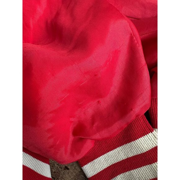 Vintage Admiral Sportswear Red Leopard App Embroidered Jacket Button Closure - Picture 6 of 12